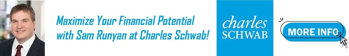 Sam Runyan banner ad for Charles Schwab