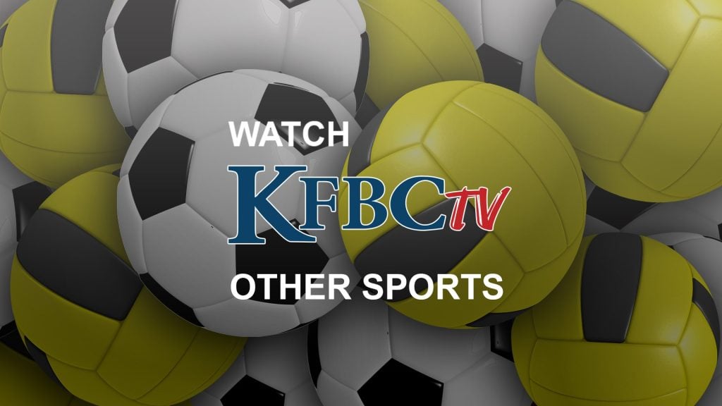 Stack of soccer and volleyball balls on KFBCTV Other Sports page