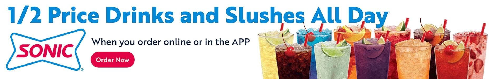 sonic half price drinks in app