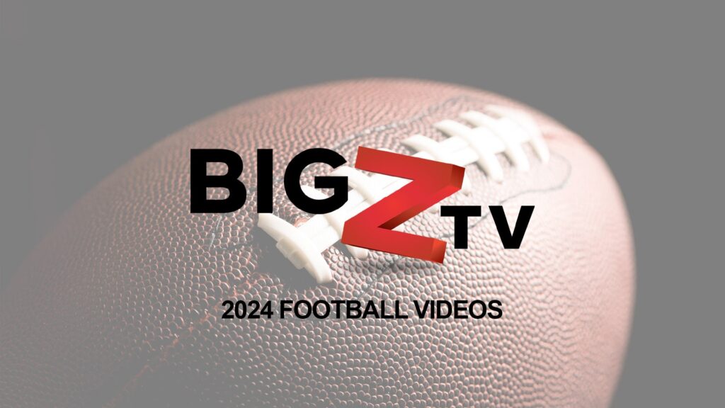 Big Z TV logo over a large football