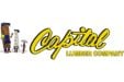 Capital Lumber Company logo featuring cartoon lumber and tools, sponsor on KFBC.tv.