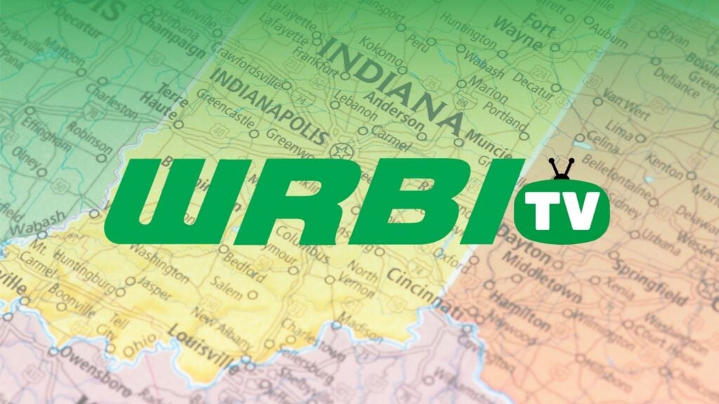 WRBI-TV logo over map of Indiana